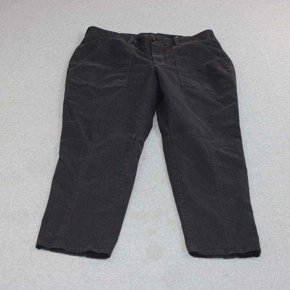 Banana Republic Pants Women XL Black Chino Crop Straight Stretch Heritage Classi